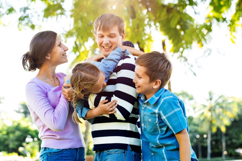 Happy Family With Teenagers