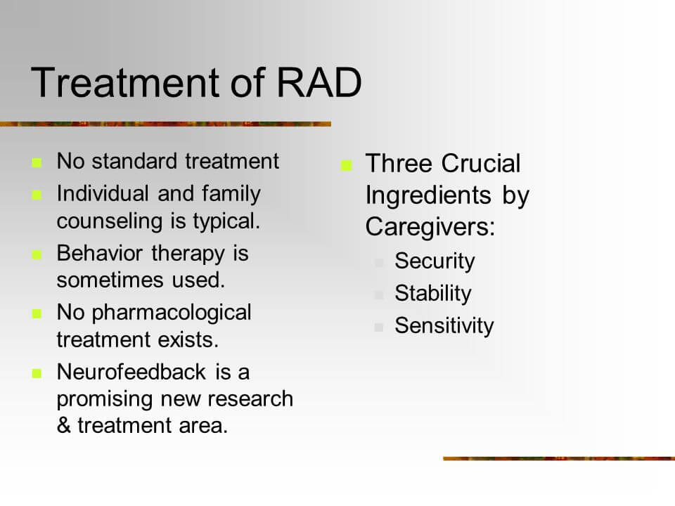 Rad disorder symptoms in adults
