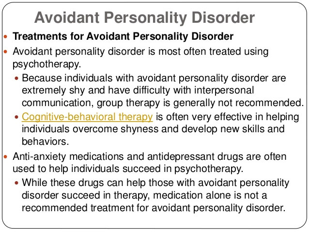 zoloft for avoidant personality disorder